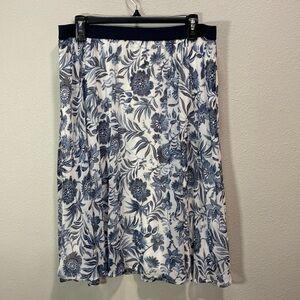 Westport 1962 floral‎ skirt blue white
